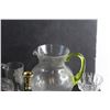 Image 7 : Gravy Boat, Glass Bowls, Serving Dish, Measuring Cups, Pitcher, Mug and Brass Candle Holder