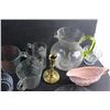 Image 9 : Gravy Boat, Glass Bowls, Serving Dish, Measuring Cups, Pitcher, Mug and Brass Candle Holder