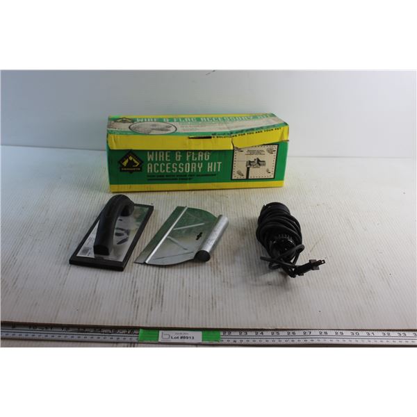 Drywall Tools - Grout Float & Adhesive Spreader , Oster Trimmer - Tested and Wire & Flag Accessory K