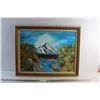 Image 1 : Framed Landscape Painting 28'' x 23''