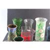 Image 3 : Pleated Basket, (10) Glass Vases, (2) Candle Holders and Planter
