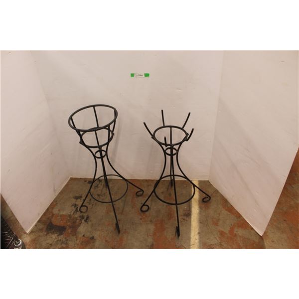 * (2) Metal Plant Stands