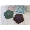 Image 10 : (3) Candle Decorations, Resin Coaster and Faux Deer Shed Decor