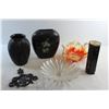 Image 13 : (2) Fruit Dishes, (3) Vases and Metal Holder