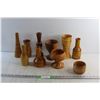 Image 1 : Carved Wooden Goblets and Vases