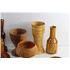 Image 4 : Carved Wooden Goblets and Vases