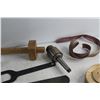 Image 11 : Carpenter Accessories - Square, Calipers, Circular Saw Wrenches and Carpenter Brace