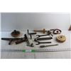 Image 1 : Carpenter Accessories - Square, Calipers, Circular Saw Wrenches and Carpenter Brace