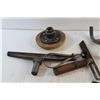 Image 2 : Carpenter Accessories - Square, Calipers, Circular Saw Wrenches and Carpenter Brace