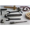 Image 5 : Carpenter Accessories - Square, Calipers, Circular Saw Wrenches and Carpenter Brace