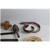 Image 7 : Carpenter Accessories - Square, Calipers, Circular Saw Wrenches and Carpenter Brace