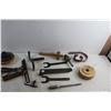 Image 9 : Carpenter Accessories - Square, Calipers, Circular Saw Wrenches and Carpenter Brace