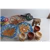 Image 4 : Fruit Dishes, Candle Holders, Carved Wood Elephant and Heart Decor