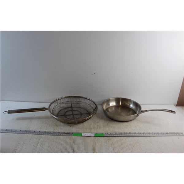 Strainer and Frying Pan 10''