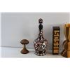 Image 2 : Wooden Decanter, Carved Wooden Mushroom, Wooden Vase, Resin Coaster and Mis