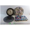 Image 1 : Quartz Wall Clock - As Is, Resin Cutting Board, Decorative Platter and Resin Serving Plate