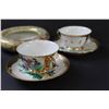 Image 3 : Nippon Hand Painted Dish & (4) Asian Tea Cup & Saucer Set
