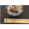 Image 2 : Opalescent Carnival Glass Dish - Grape Pattern - 4.5" x 2"