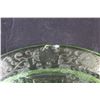 Image 4 : Uranium Glass Plate - Hazel Atlas Florentine Pattern - 10.5" - Has Chip