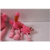 Image 2 : (3) Flamingo Stuffies, Ceramic Doll, Dumbo Rubber Toy, Misc.