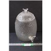 Image 1 : Clear Glass Honey Bee Juice Dispenser - 14" x 8"