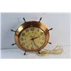 Image 2 : Vintage Ingraham Copper Electric Wall Clock -Tested