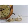 Image 5 : Vintage Ingraham Copper Electric Wall Clock -Tested