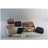 Image 1 : Romantic Silk Ribbon Book, Wallet, Clutch Purse, Wooden Box with Slide Lid and Assorted Items