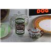 Image 8 : Ceramic Japanese Tea Pot, (3) Decorative Plates, Coca Cola Glass, Glass Candy Dish with Lid and '' B