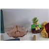 Image 2 : Square Plate, Candy Dish, Wooden Butter Spoon, Decorative Pitcher, Table Cloths and (2) Books - High