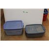 Image 1 : * (2) Plastic Totes with Lids - Size Medium & Small