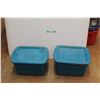 Image 1 : * (2) Small Plastic Totes with Lids