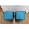 Image 2 : * (2) Small Plastic Totes with Lids