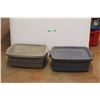Image 1 : * (2) Small Plastic Totes with Lids