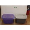 Image 1 : * (2) Medium Plastic Totes with Lids
