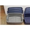 Image 8 : * (2) Small Plastic Totes with Lids