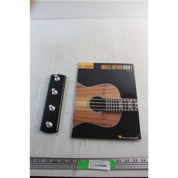 Coat Rack Wall Mount and Ukulele Method Book 1 by Hal Leonard