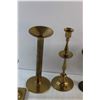 Image 6 : (2) Brass Goblets, (5) Brass Candle Holders and (6) Silver Plates