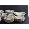 Image 2 : (30+ pc) Ridgway "Spring Glory" Ceramic Dish Set - Plates, Cups, Bowl and Creamer
