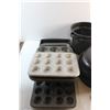 Image 10 : Muffin Pans, Baking Tray, Baking Dishes with Lids, Strainer, Scissor Tongs and Thermos Pitcher