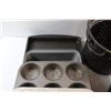 Image 12 : Muffin Pans, Baking Tray, Baking Dishes with Lids, Strainer, Scissor Tongs and Thermos Pitcher