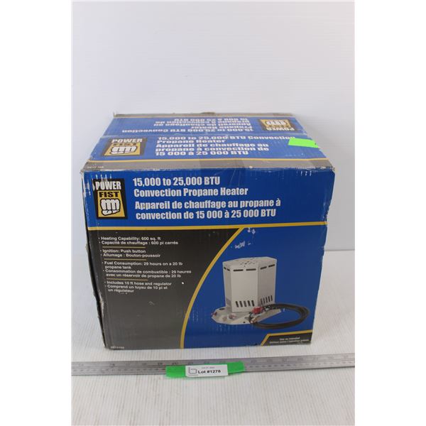 15,000 To 25,000 BTU PowerFist Convection Propane Heater- NIB