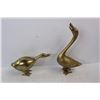 Image 4 : (4) Solid Brass Geese Ornaments