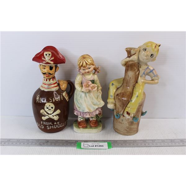 (3) Vintage Japan Ceramic Ornaments, Real Stuff From An Old Smuggler, Misc.