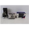 Image 2 : (3) Vintage Cameras, Pontiac, Olympus Infinity Twin, Sakar- (2) NIB
