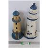 (2) Wooden Light House Home Decor Pieces/ Key Holder