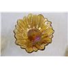 Image 7 : (4) Vintage Amber Glass Divided Dishes and Bowls - (2) Iridescent