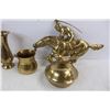 Image 4 : (6) Various Brass Items, Vases, Jockey On Horse, Misc.