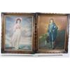 Blue Boy and Pink Lady Framed Portraits- Both 19.5'' x 23.5''