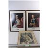 (3) Royal Family Framed Portraits, Queen Elizabeth ll, Duke Of Edinburgh Prince Phillip- Some Cracks